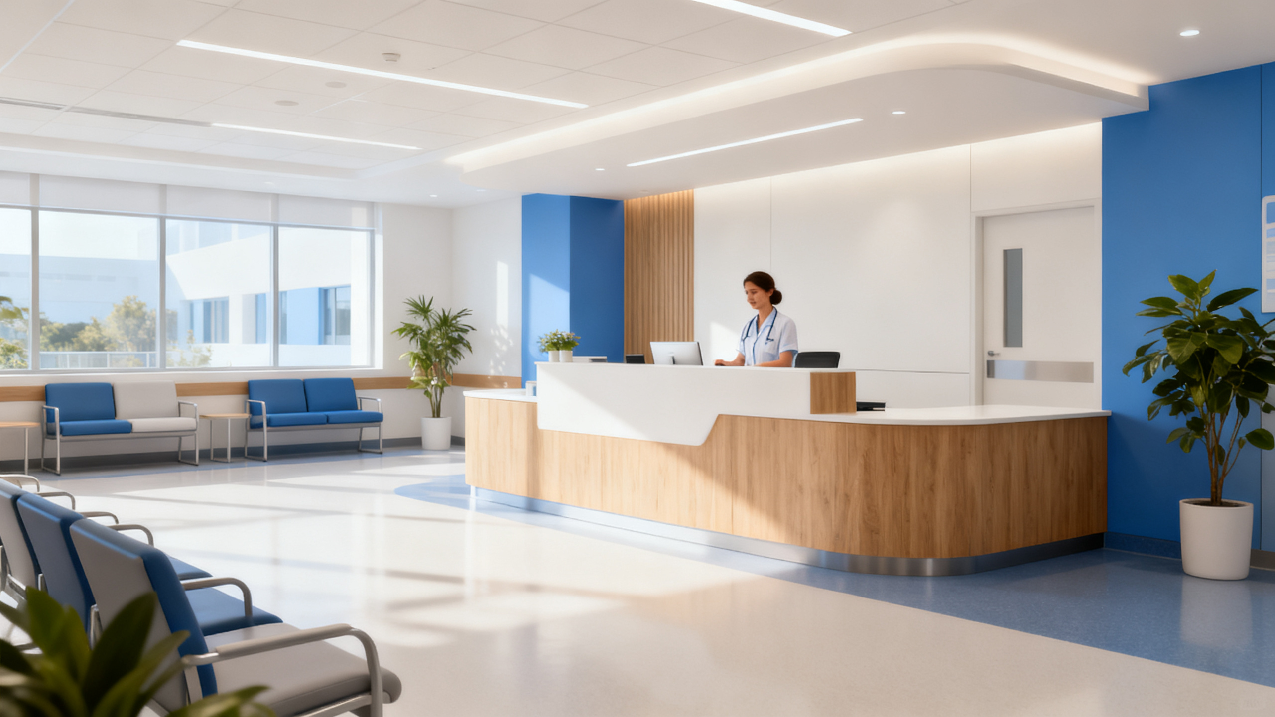 Hospital lobby and reception