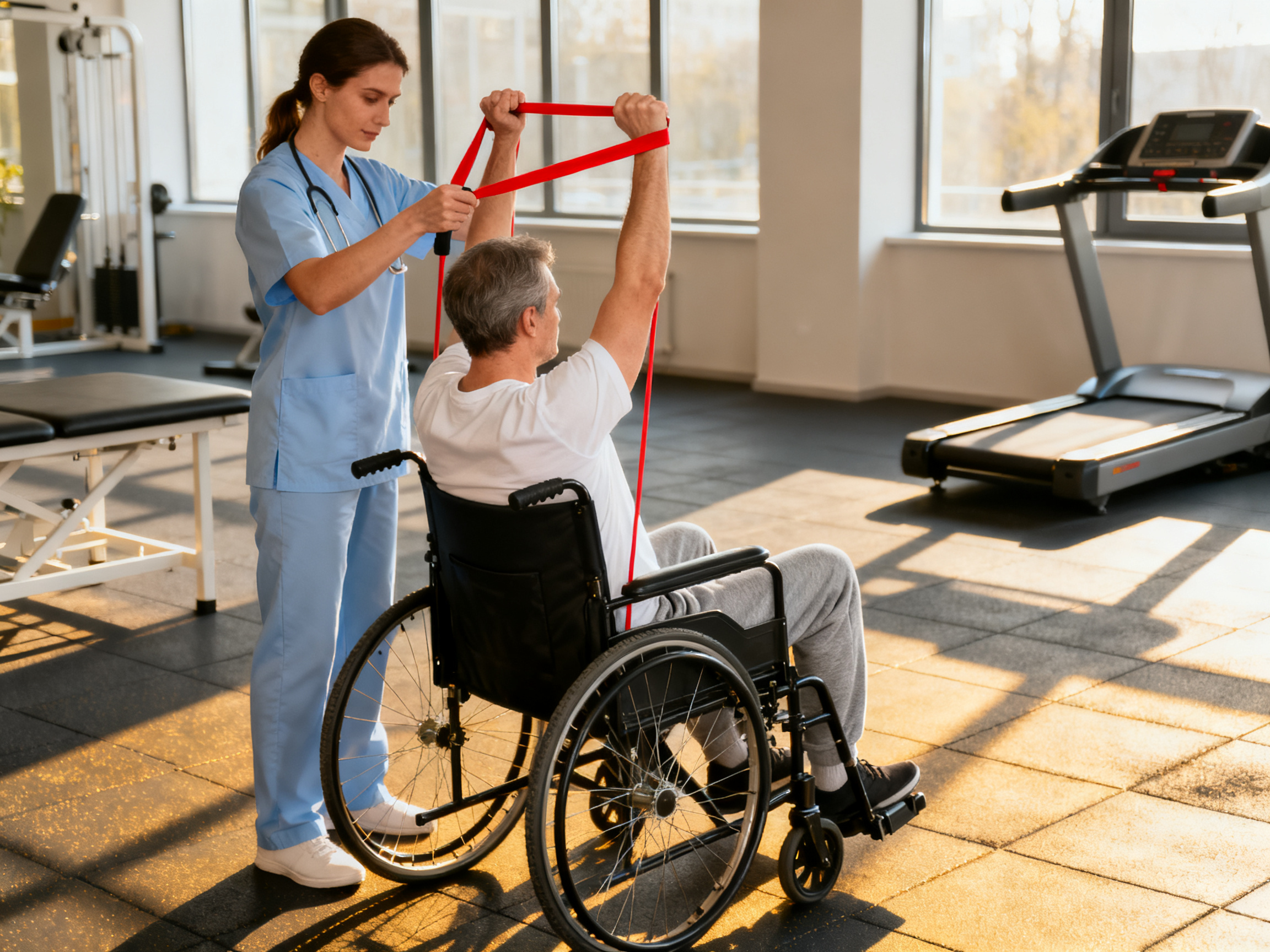Wheelchair exercise session
